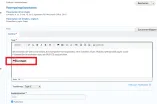 Screenshot Im Backend zeigt das Fähnchen, das den gesetzten Anker anzeigt.