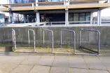 Photo: Element leaning bracket in front of the GA building on the Ruhr University Bochum campus