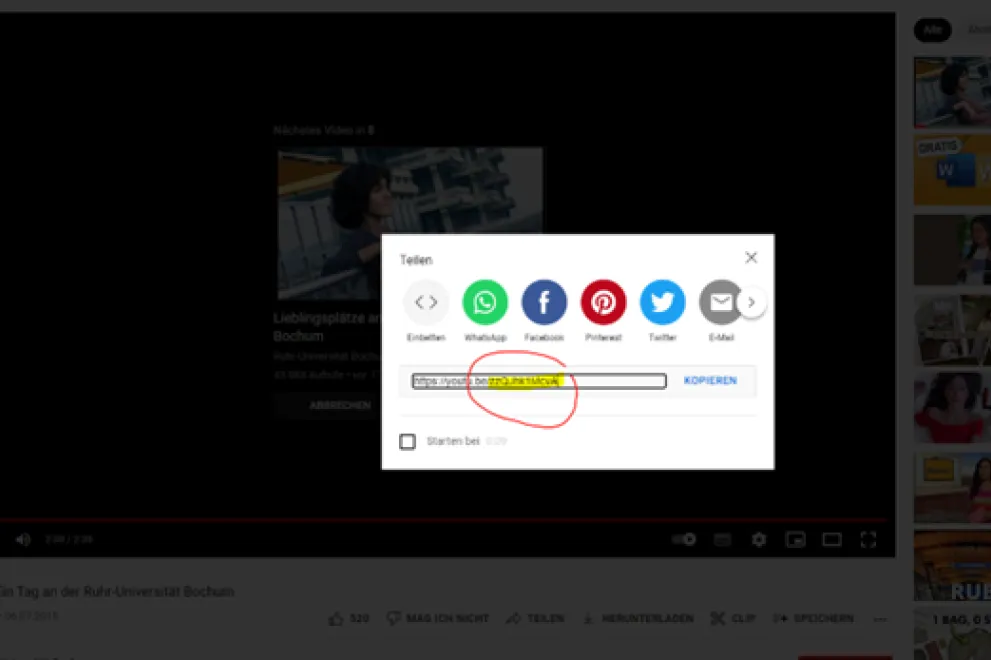 Screenshot YouTube-Bild einfügen