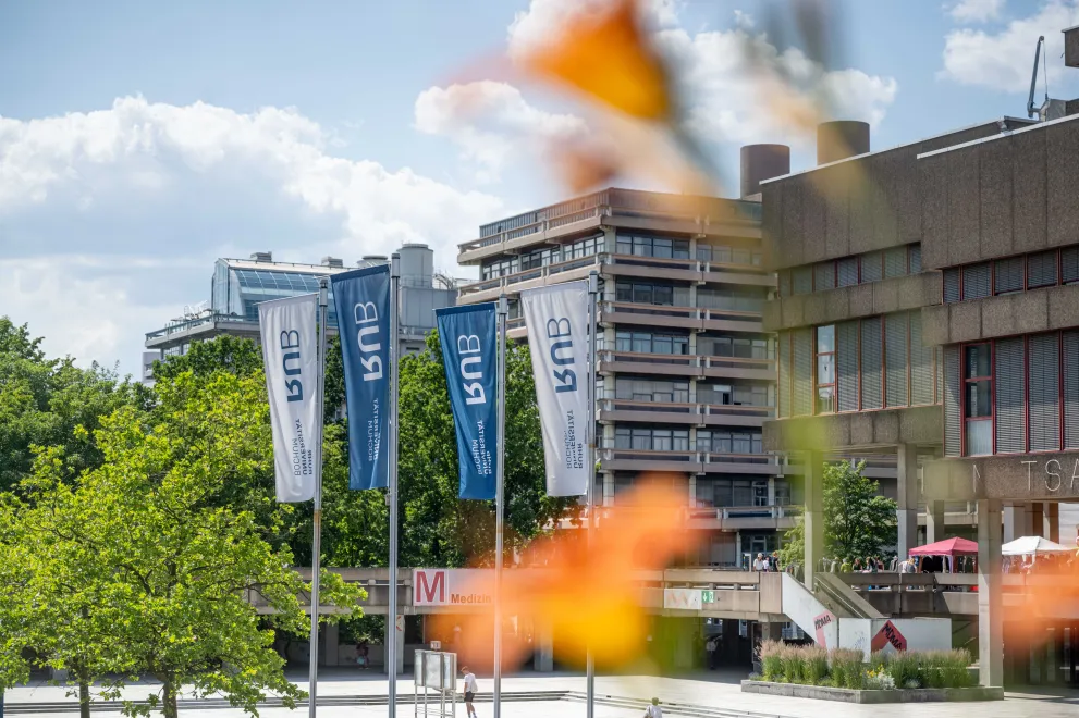 Blick Richtung Bibliothek und M-Reihe