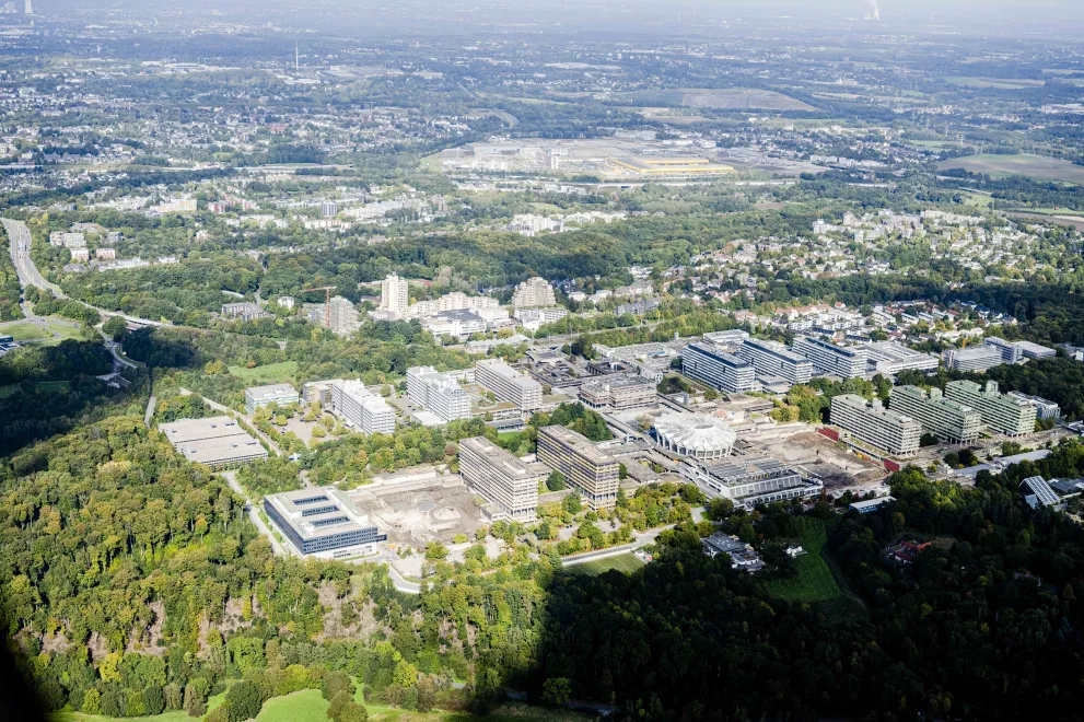 Luftaufnahme südlich der RUB Richtung MARK 51°7